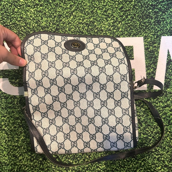 GUCCI GG Canvas Sherry Line Shoulder Crossbody
Bag Gray Red Navy Grey - Picture 5 of 6